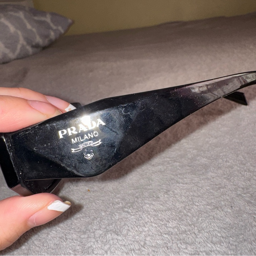 Prada Black Wide Rectangular Sunglasses - image 6